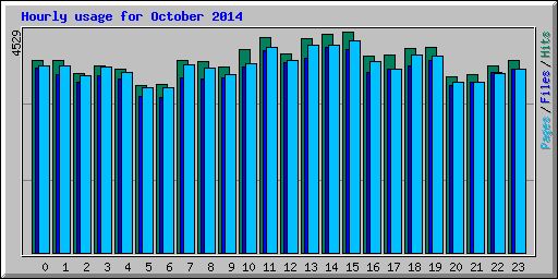 Hourly usage for October 2014