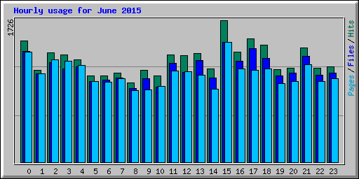 Hourly usage for June 2015