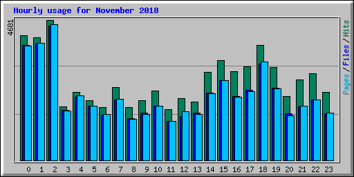 Hourly usage for November 2018