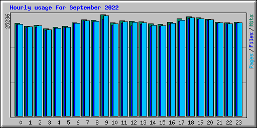 Hourly usage for September 2022