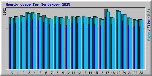 Hourly usage for September 2025