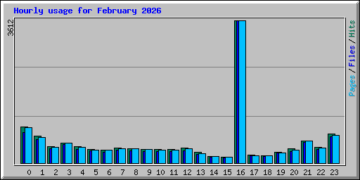 Hourly usage for February 2026