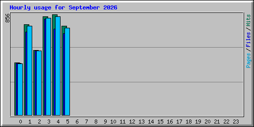 Hourly usage for September 2026